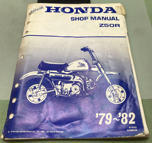 Genuine Honda 6118103 Z50R Service Manual 1979-1982