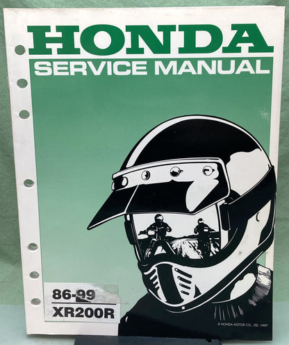 Genuine Honda 61KT010 XR200R Service Manual 1986-1999