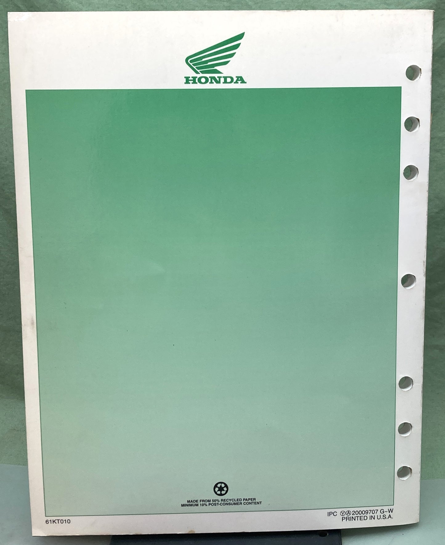 Genuine Honda 61KT010 XR200R Service Manual 1986-1999