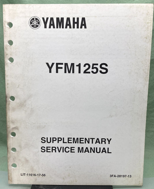 Genuine Yamaha LIT-11616-17-56 YFM125S Supp. Service Manual 2004