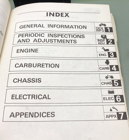 Genuine Yamaha LIT-11616-04-83 YFM225 S/T/U Service Manual 1986
