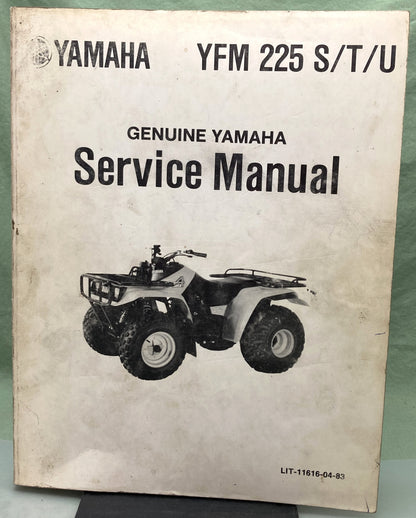 Genuine Yamaha LIT-11616-04-83 YFM225 S/T/U Service Manual 1986