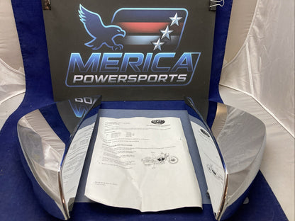 QTY 2 NEW GENUINE VICTORY 2874292 SIDE COVERS CHROME