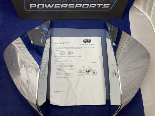 QTY 2 NEW GENUINE VICTORY 2874292 SIDE COVERS CHROME