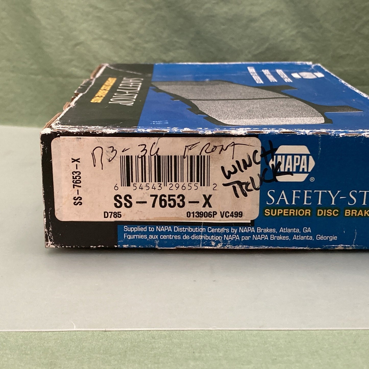 NEW GENUINE NAPA SS-7653-X BRAKE DIC PADS