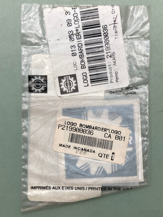 Bombardier 219900036 Logo Decal, New Genuine