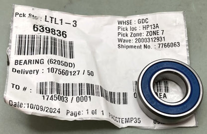 C&U 6205RS Bearing 01A02 New Genuine