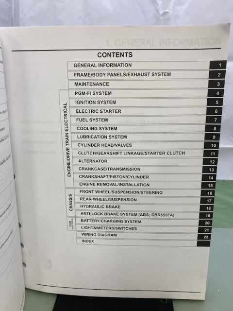 Honda 61MJE00 CBR650F/FA Service Manual '14-'16 Genuine