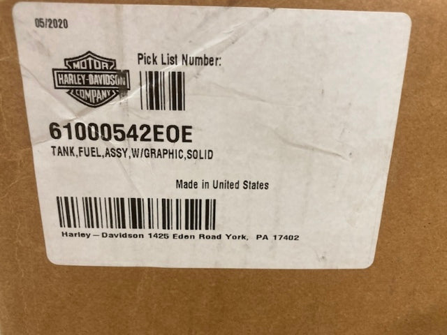 Harley-Davidson 61000542EOE XL 1200 Fuel Tank Assy w/ Graphic New Genuine