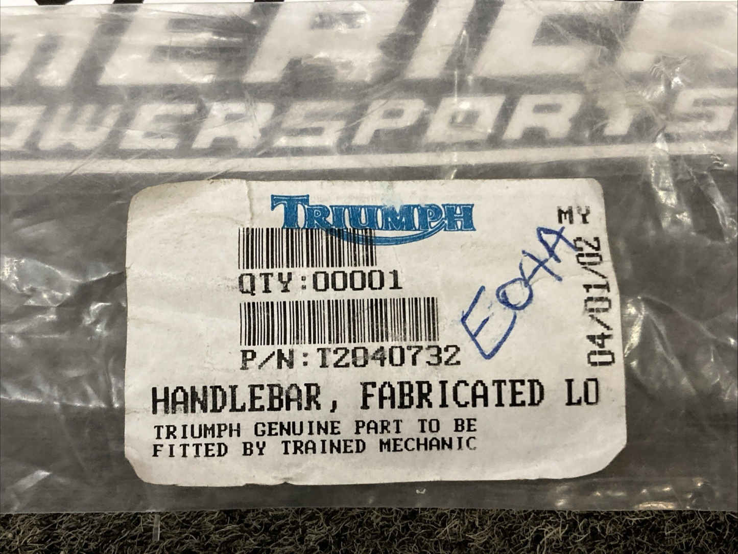 NEW GENUINE TRIUMPH T2040732 Handlebars, FABRICATED