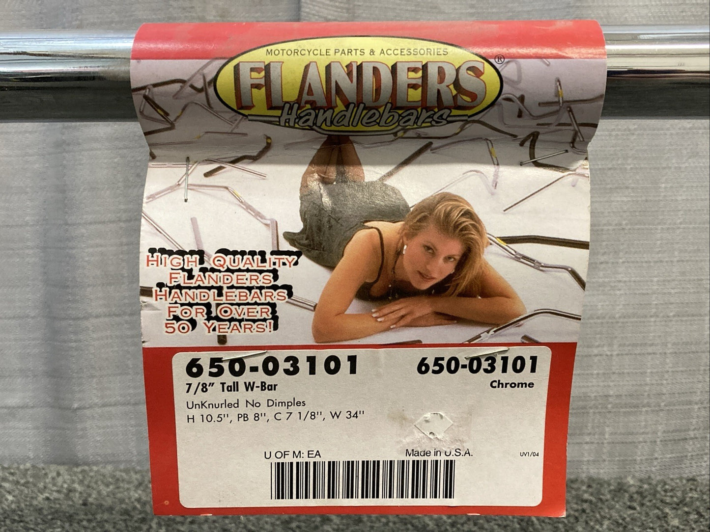 NEW GENUINE FLANDERS 650-03101 Tall W-bar, 7/8"