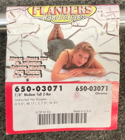 NEW GENUINE FLANDERS 650-03071 MEDIUM TALL Z-BAR, 7/8"