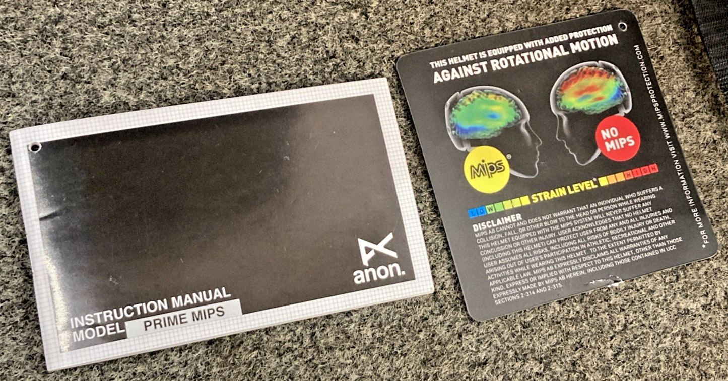 New Genuine Anon Men's Helmet Prime Mips S/52-55cm Black