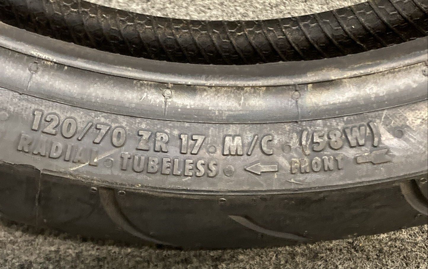 NEW CONTINENTAL CONTI MOTION 120/70 ZR 17 58W FRONT TL MOTORCYCLE TIRE