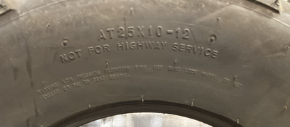 NEW GENUINE CARLISLE AT489 25X10-12 TL 4 PLY ATV TIRE