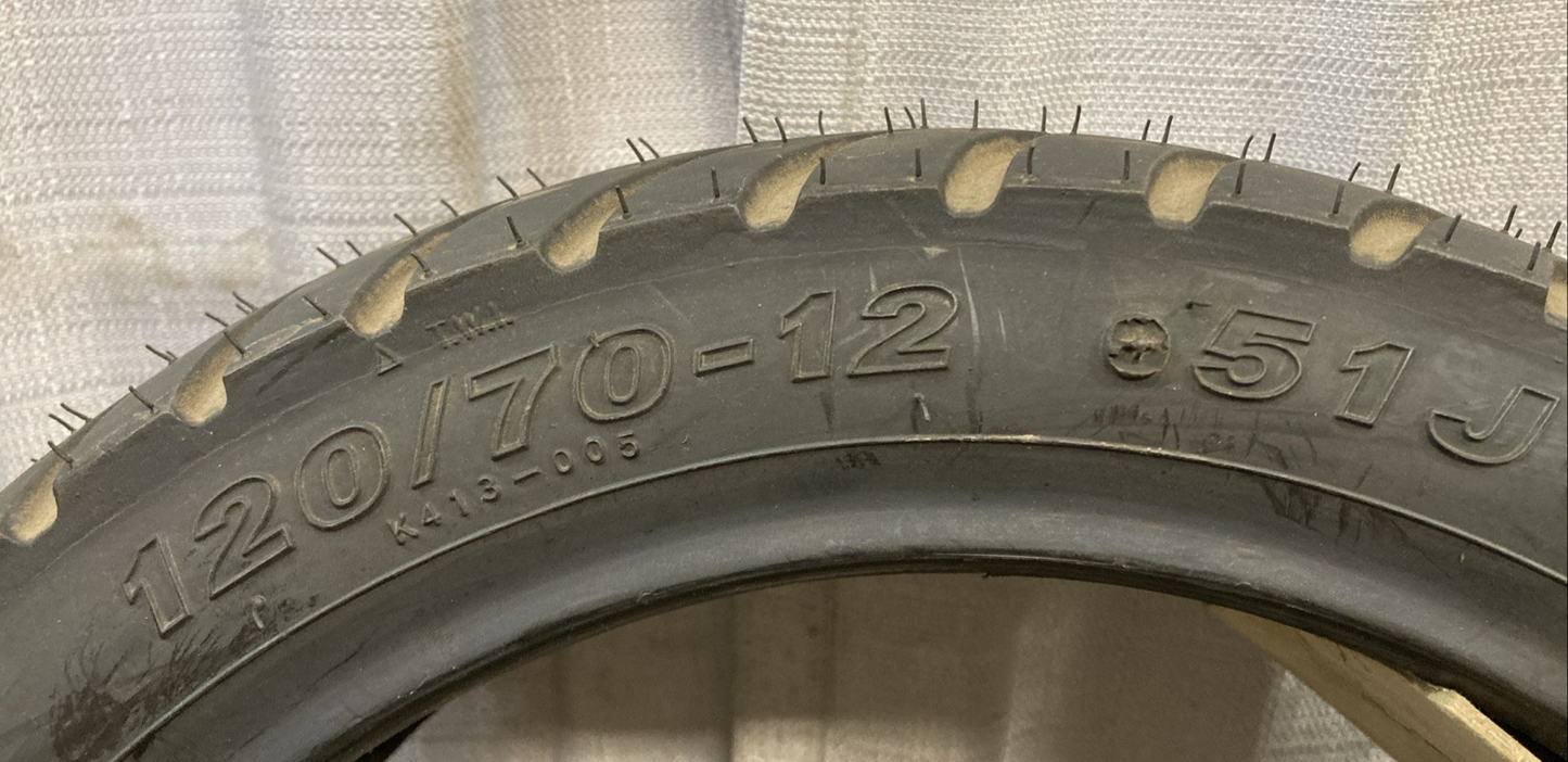 NEW GENUINE KENDA K413 044131286B1 120/70-12 51J TL SCOOTER TIRE