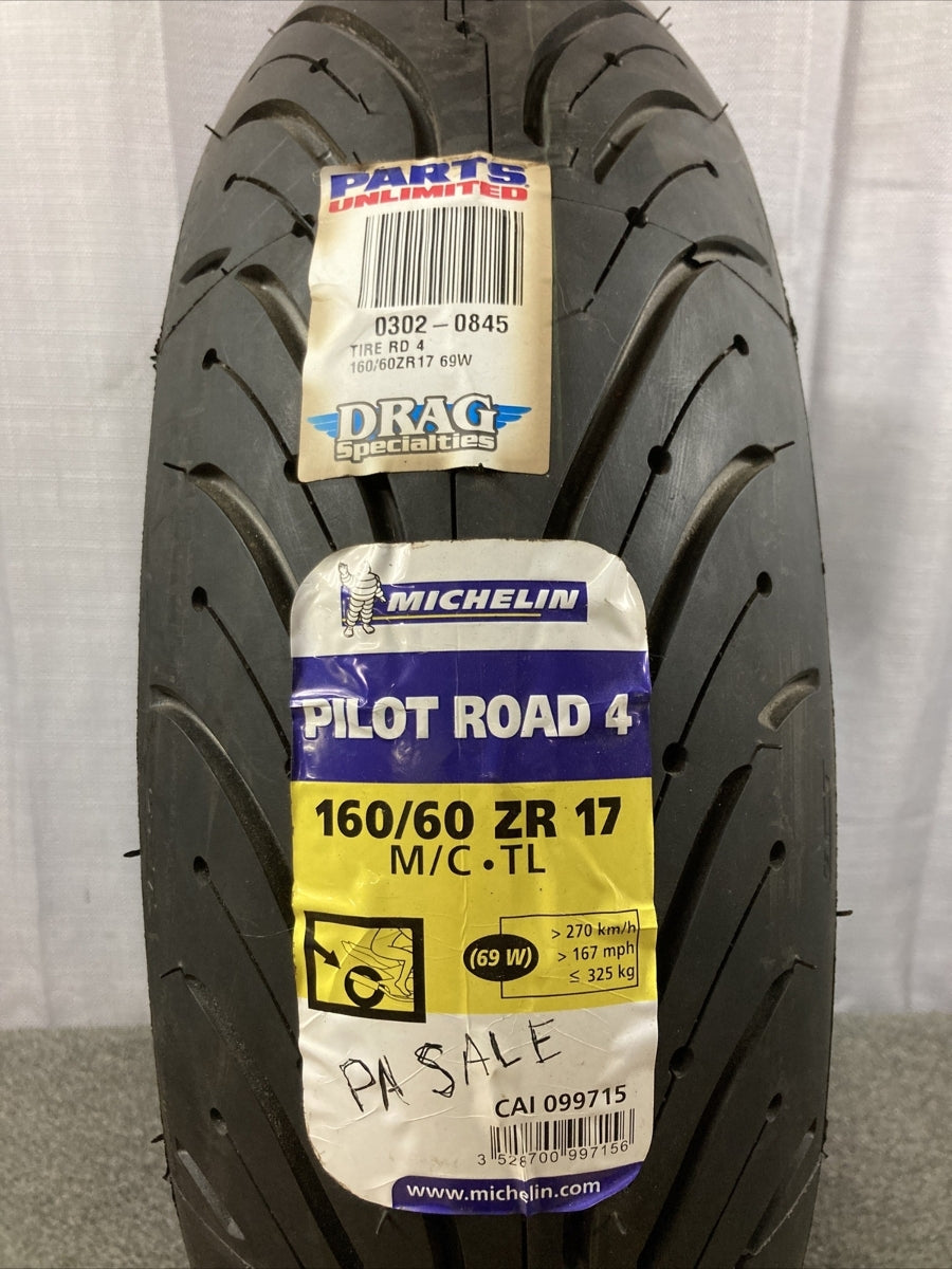 NEW MICHELIN PILOT ROAD 4 160/60 ZR 17 69W REAR MOTORCYCLE TIRE CAI 099715