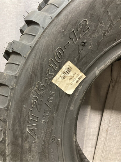 NEW GENUINE MOOSE 0320-0820 Tuf Trac 25x10-12 Front or Rear TUBELESS ATV Tire