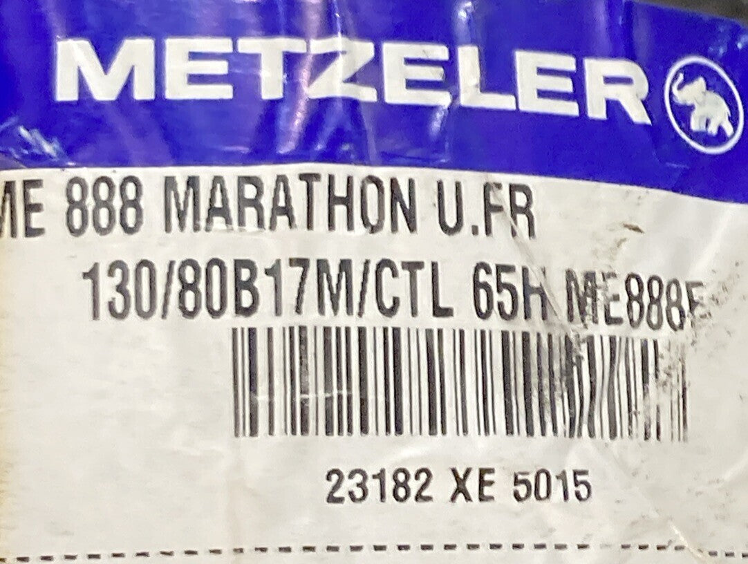NEW GENUINE METZELER 2318200 130/80B17 M/C 65H ME888 FRONT TIRE