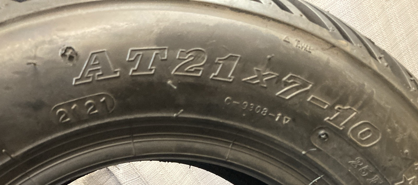 NEW GENUINE AMBUSH C9308 CST 21X7-10 25F TL 4 PLY MULTI-TERRAIN ATV TIRE