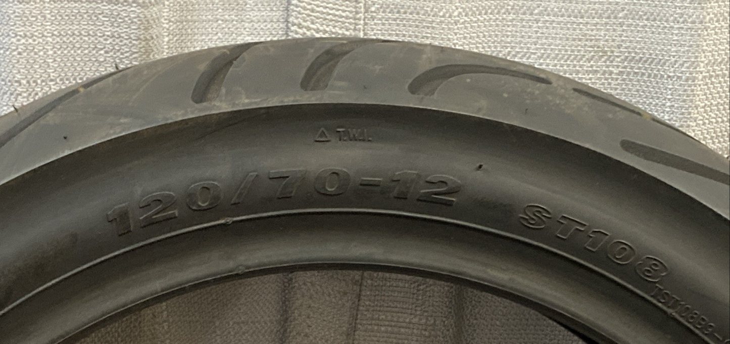 NEW AMS ST108 120/70-12 TL FRONT/REAR SCOOTER TIRE 0340-0666
