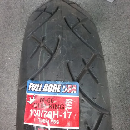 NEW FULL BORE M-66 TOUR KING 130/70H-17 TUBELESS REAR MOTORCYCLE TIRE