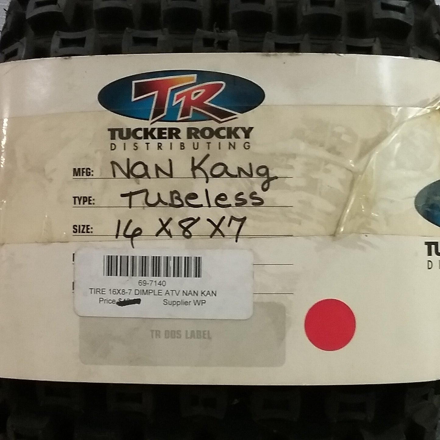 NEW NANKANG 69-7140 ATV TUBELESS TIRE 16X8.0-7