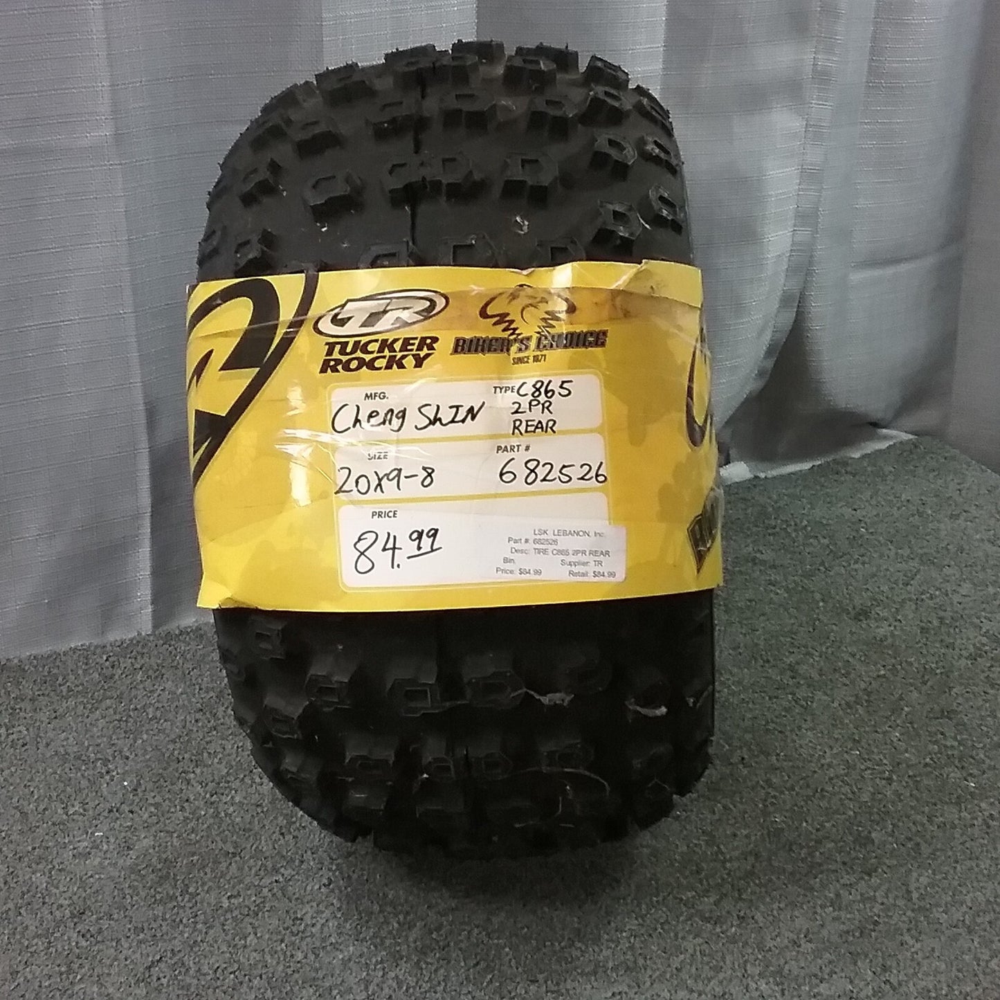 NEW CHENG SHIN 682526 ATV C865 TUBELESS REAR TIRE 20X9-8
