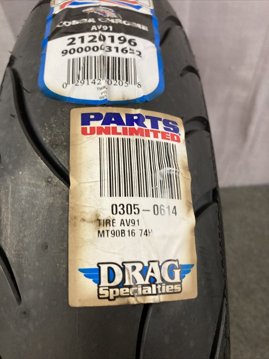NEW AVON TYRES 130/90B16 FR 2120196 COBRA CHROME AV91 MT90B16 REINFORCED TIRE