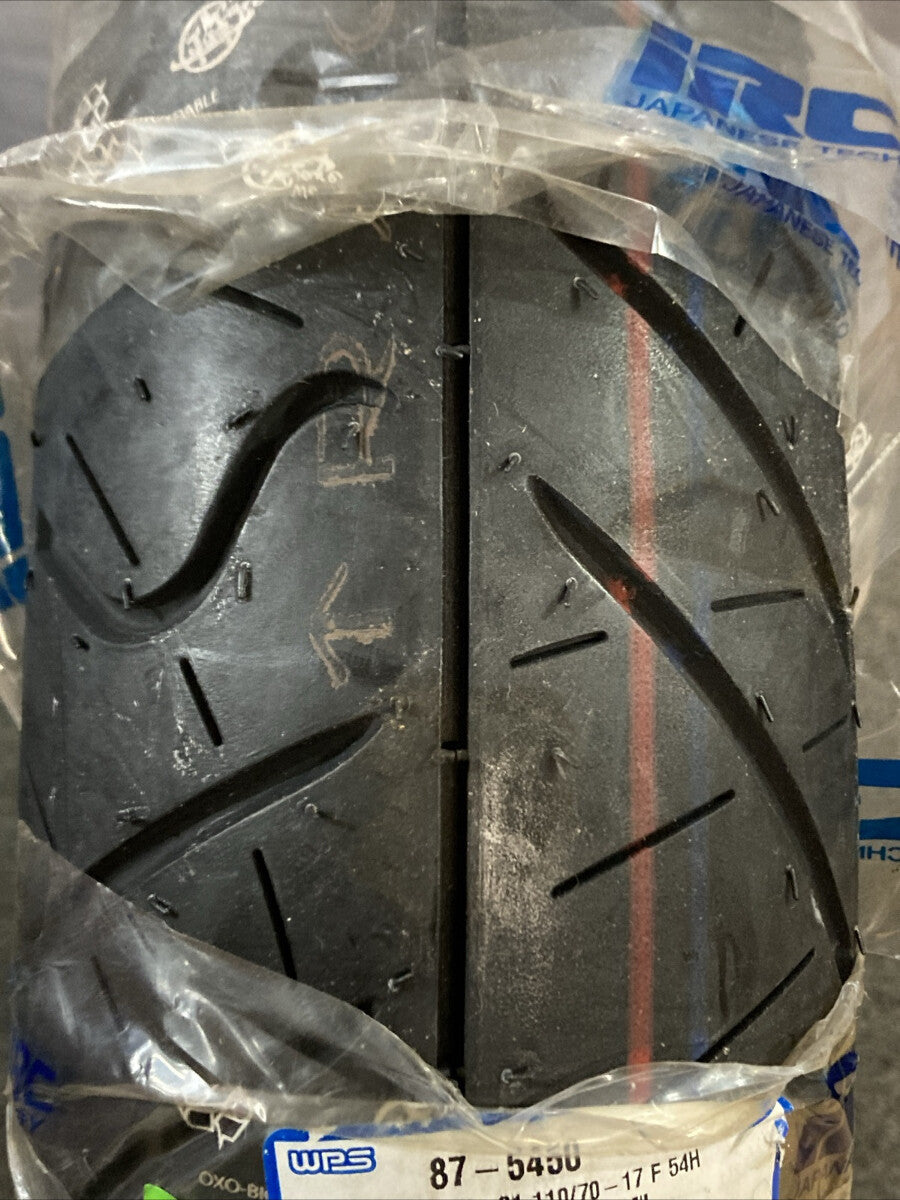 NEW GENUINE IRC RX01 110/70-17 54S TUBELESS FRONT MOTORCYCLE TIRE T10283