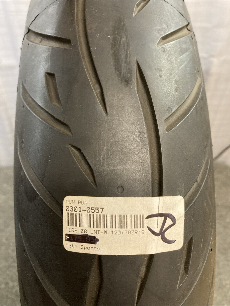 NEW GENUINE METZELER ROADTEC Z8 INTERACT 120/70 ZR 18 M/C 59W FRONT M/C TIRE