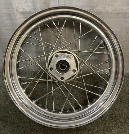 HARLEY DAVIDSON 43085-97 16X3 40 SPOKE CHROME FRONT WHEEL