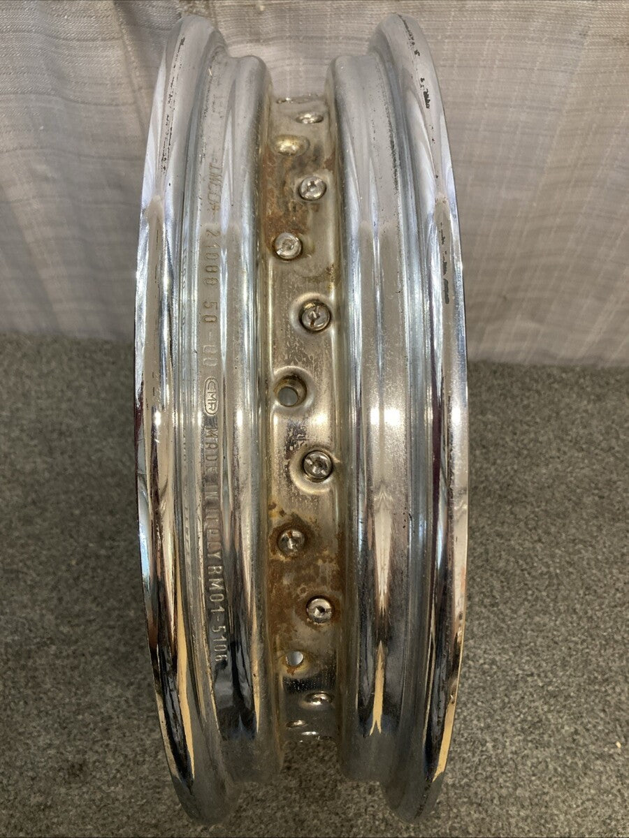HARLEY DAVIDSON 43085-97 16X3 40 SPOKE CHROME FRONT WHEEL