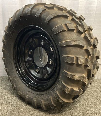 NEW GENUINE CARLISLE AT489 24X11-12 4 PLY ATV TIRE AND 4 LUG RIM
