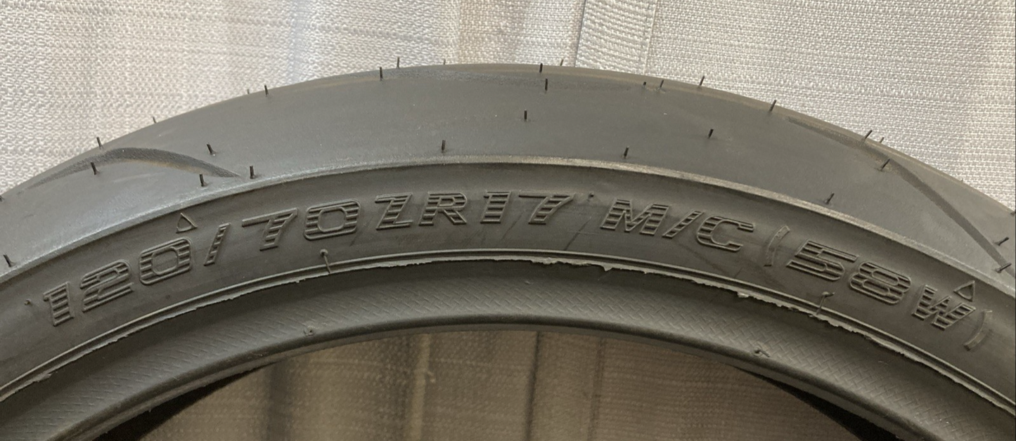 NEW SHINKO APEX F010 120/70ZR17 M/C 58W TL FRONT MOTORCYCLE TIRE