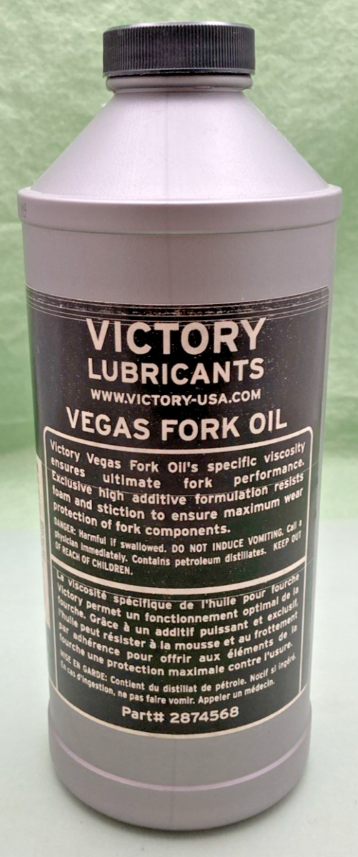 NEW GENUINE VICTORY MOTORCYCLE 2874568 VEGAS FORK OIL, HUILE POUR FOURCHE 1QT