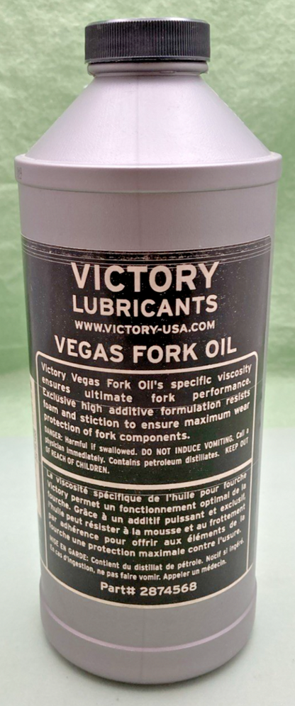 NEW GENUINE VICTORY MOTORCYCLE 2874568 VEGAS FORK OIL, HUILE POUR FOURCHE 1QT