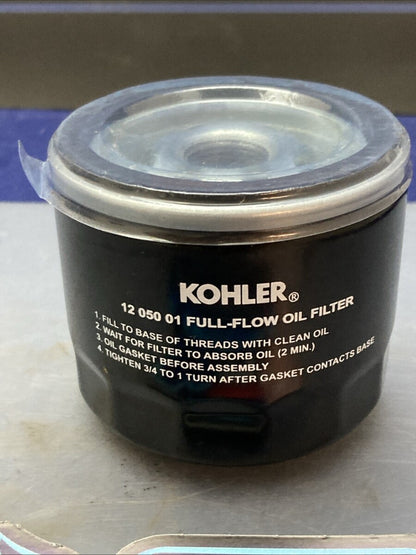 QTY 2 New Genuine Kohler 12 050 01 Oil Filter (2-Pack)