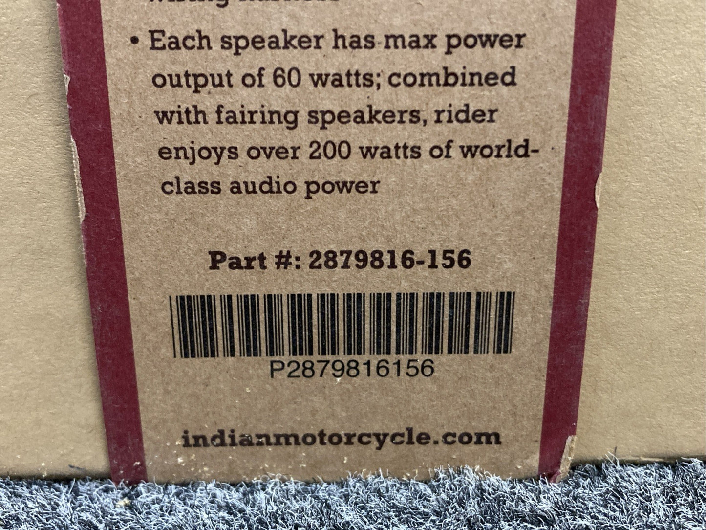 New Genuine Indian Motorcycle 2879816-156 Concert Saddle Bag Audio Kit 2014