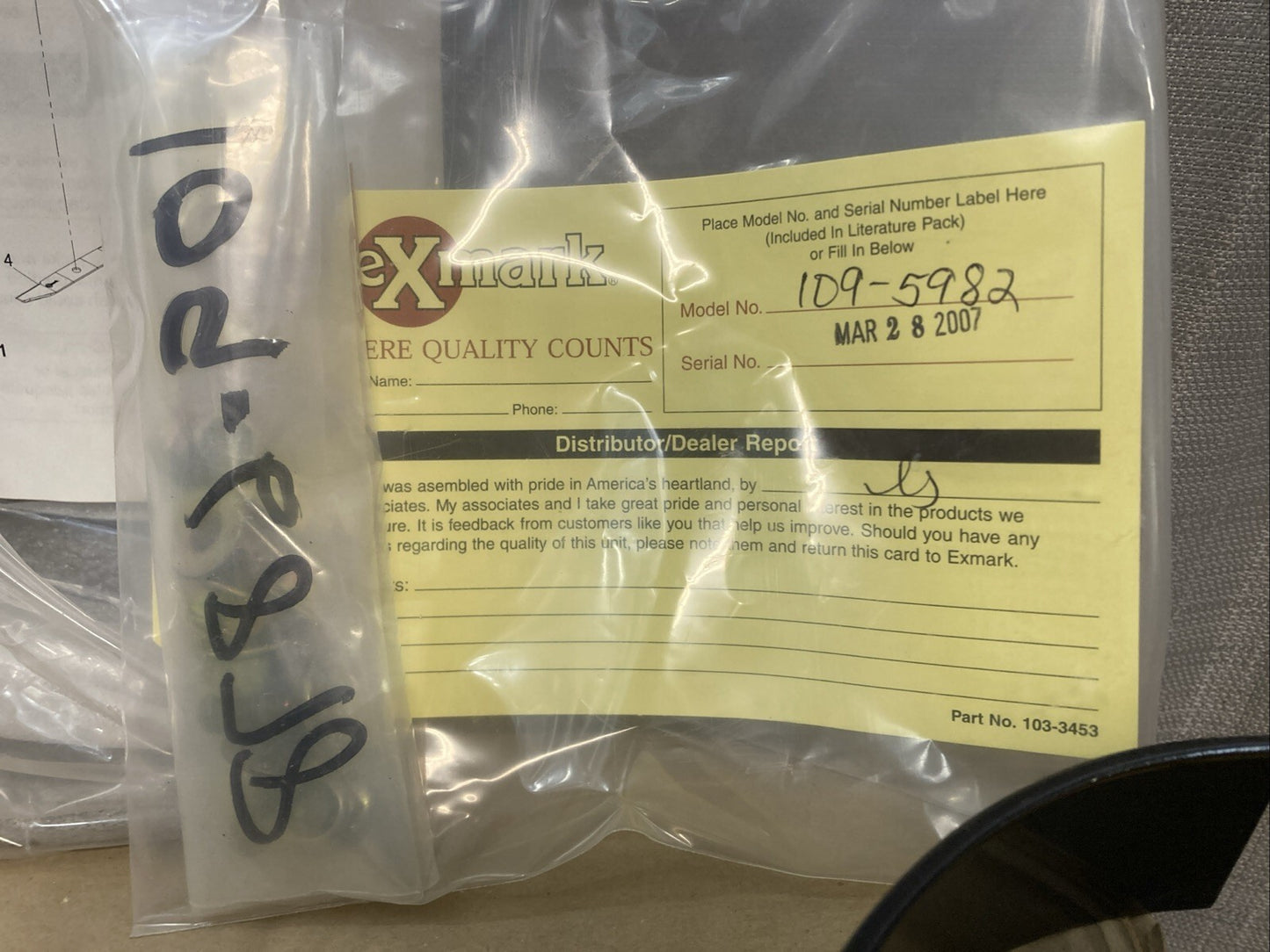 New Genuine Exmark 109-5982 ASM MULCH KIT