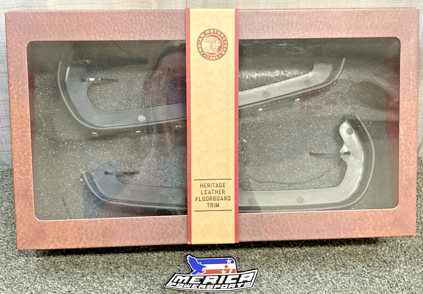 New Genuine Indian 2880007-03 Heritage Leather Floorboard Trim