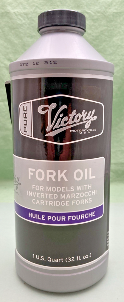 NEW GENUINE VICTORY MOTORCYCLE 2874828 FORK OIL, HUILE POUR FOURCHE, 1QT (32 FL)