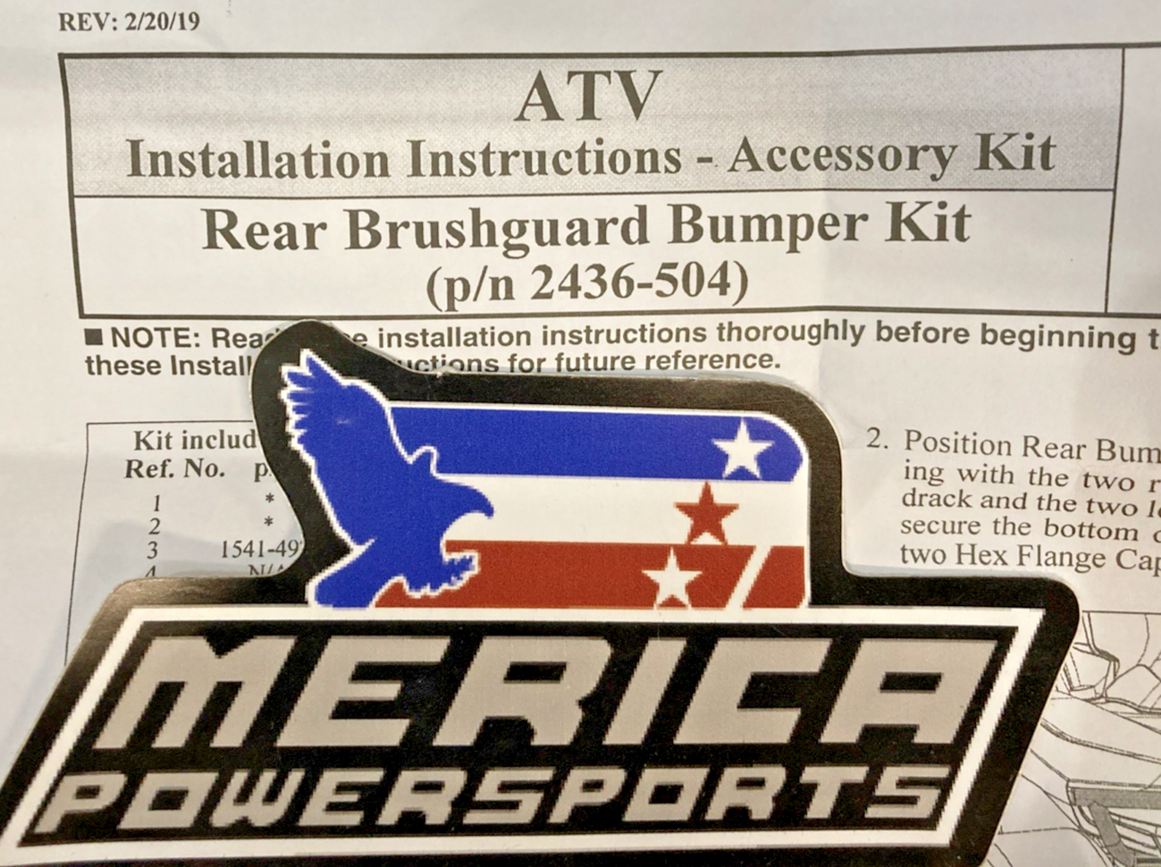 NEW GENUINE ARCTIC CAT 2436-504 ATV Deluxe Rear Bumper - 2015-2021 XR Alterra