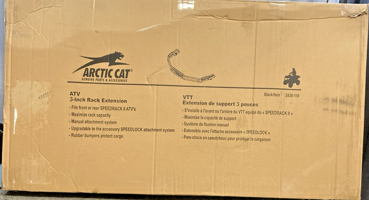NEW GENUINE ARCTIC CAT 2436-119 3 inch Rack Extension