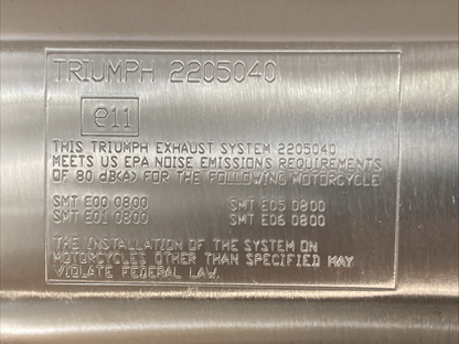 NEW GENUINE TRIUMPH T2205040 Silencer, Assembly, Exhaust