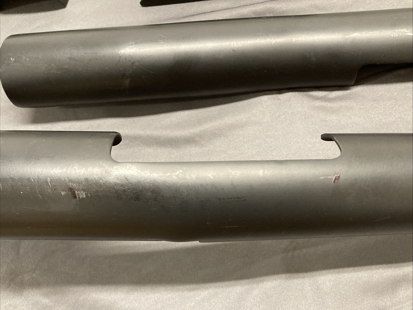 NEW GENUINE RINEHART 100-0550 CHROME SLIMLINE DUAL HEADER KIT BLACK SHIELDS