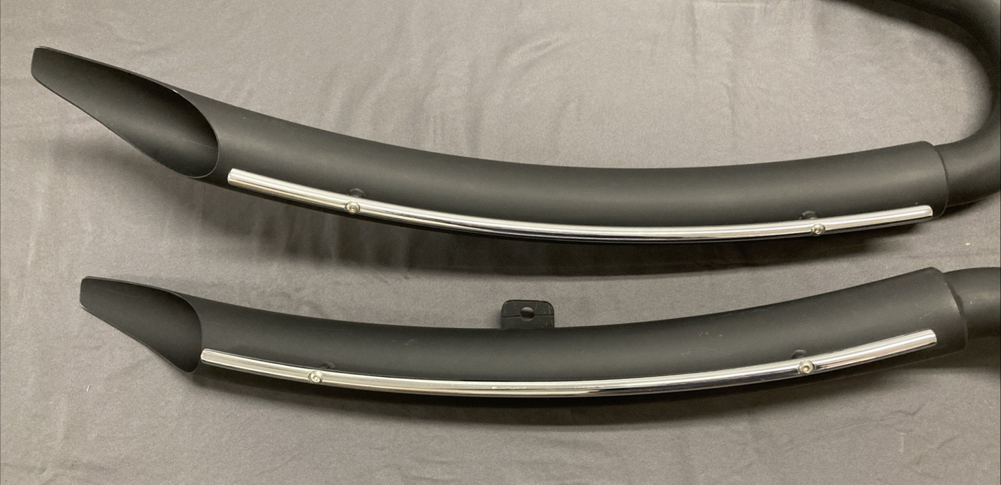 INDIAN MOTORCYCLE EXHAUST SYSTEM SLASH CUT SWEPT MATTE BLACK 1.5" IN 2" OUT