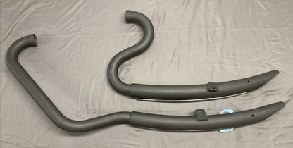 INDIAN MOTORCYCLE EXHAUST SYSTEM SLASH CUT SWEPT MATTE BLACK 1.5" IN 2" OUT