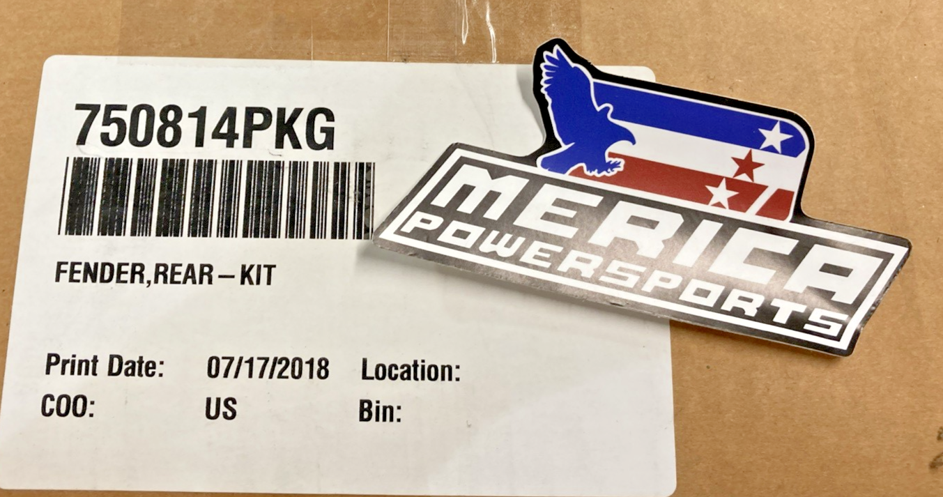 NEW GENUINE BAD BOY OFF ROAD 750814PKG Rear Fender Flares