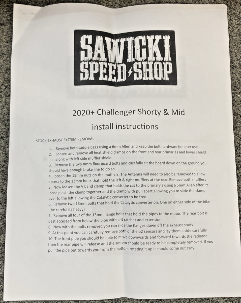 NEW GENUINE SAWICKI 930-01303 MID-LENGTH BLACK 2:1 FULL EXHAUST